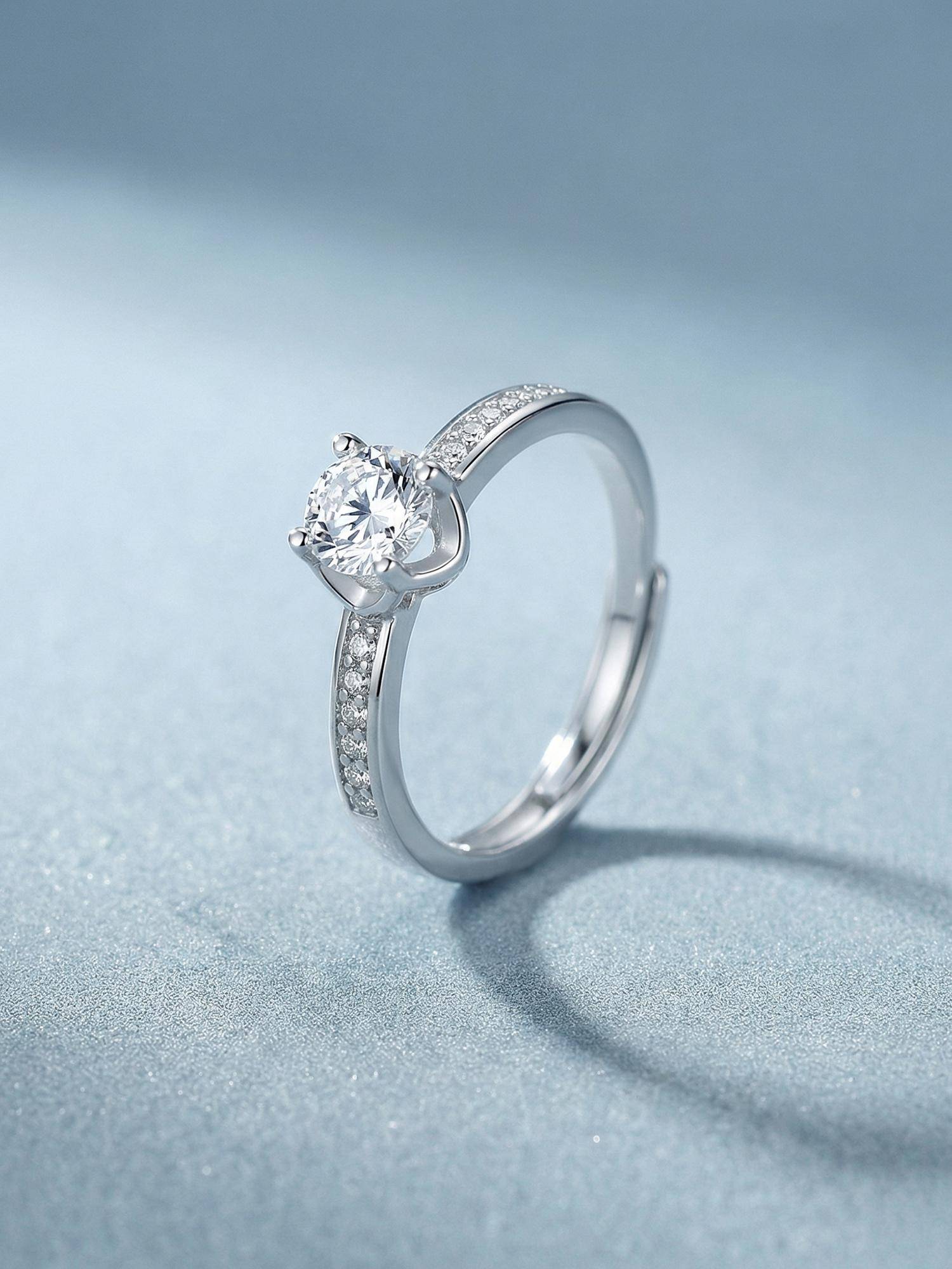 Palmonas Gentle Brilliance Solitaire 925 Sterling Silver Ring for Women