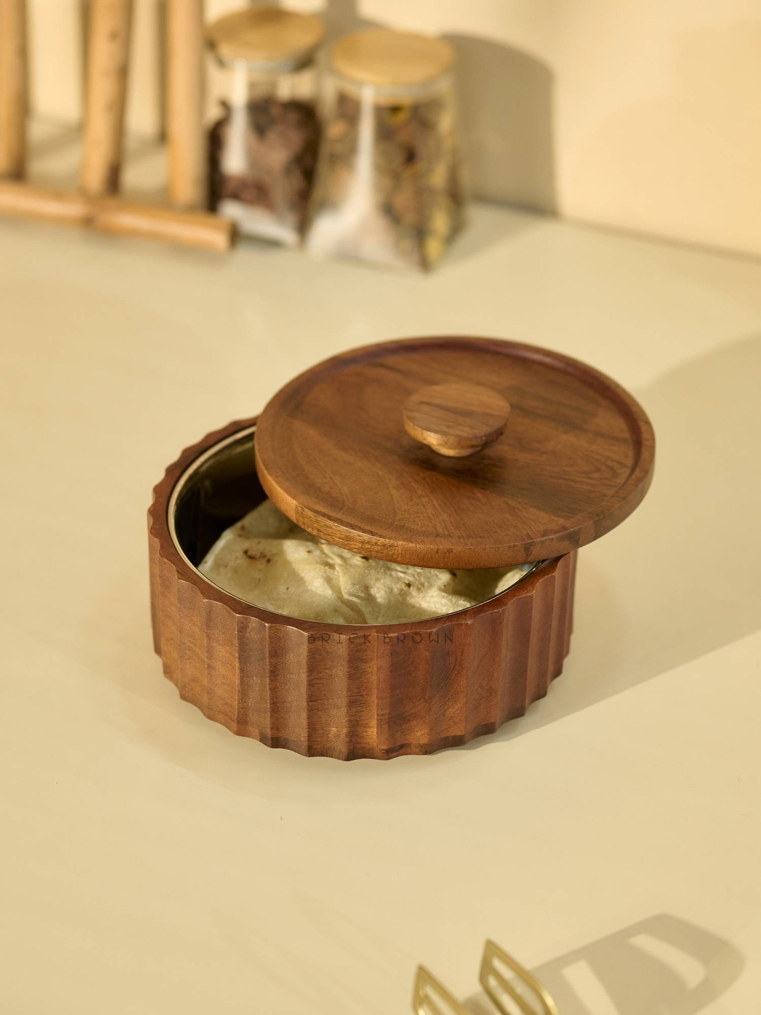 Brick Brown Brown Onda Wood Roti Box Casserole