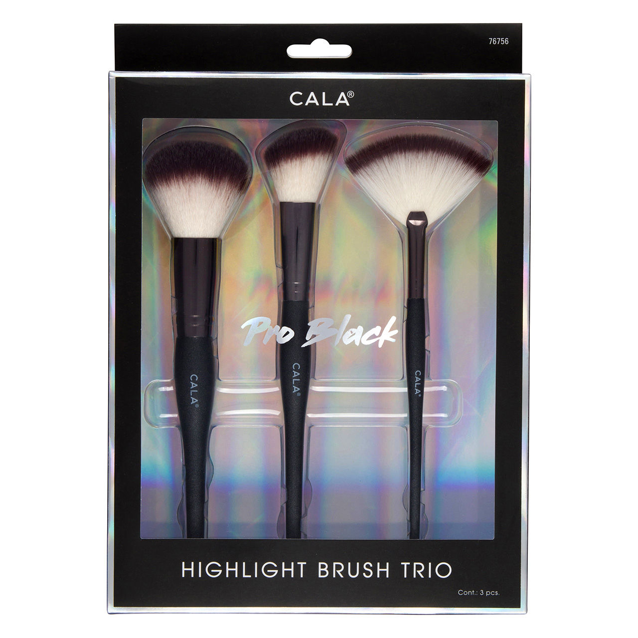 Cala Makeup Brush Pro Black Highlight Trio At Nykaa Com