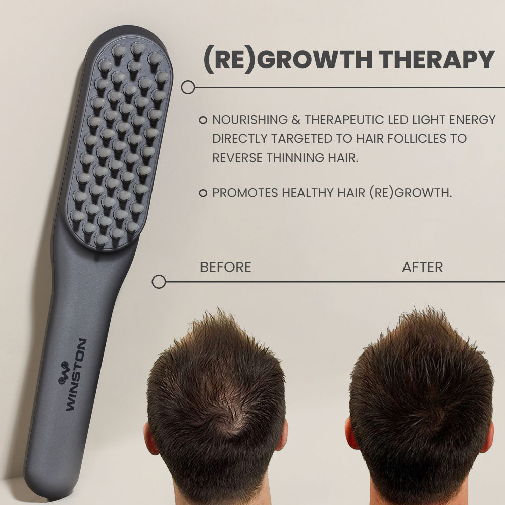 Winston Rechargeable LED Hair Growth Therapy Comb Grey Buy Winston