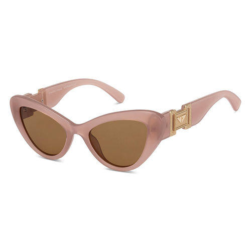 Vincent Chase by Lenskart Pink Brown Full Rim Cat Eye Polarized Sunglasses  VC S16825-C1 (39)