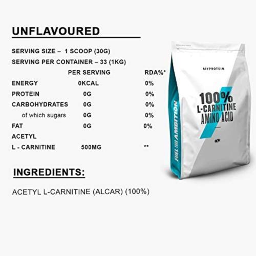 acetyl l carnitine myprotein Buy Myprotein 100% L-carnitine Amino Acid