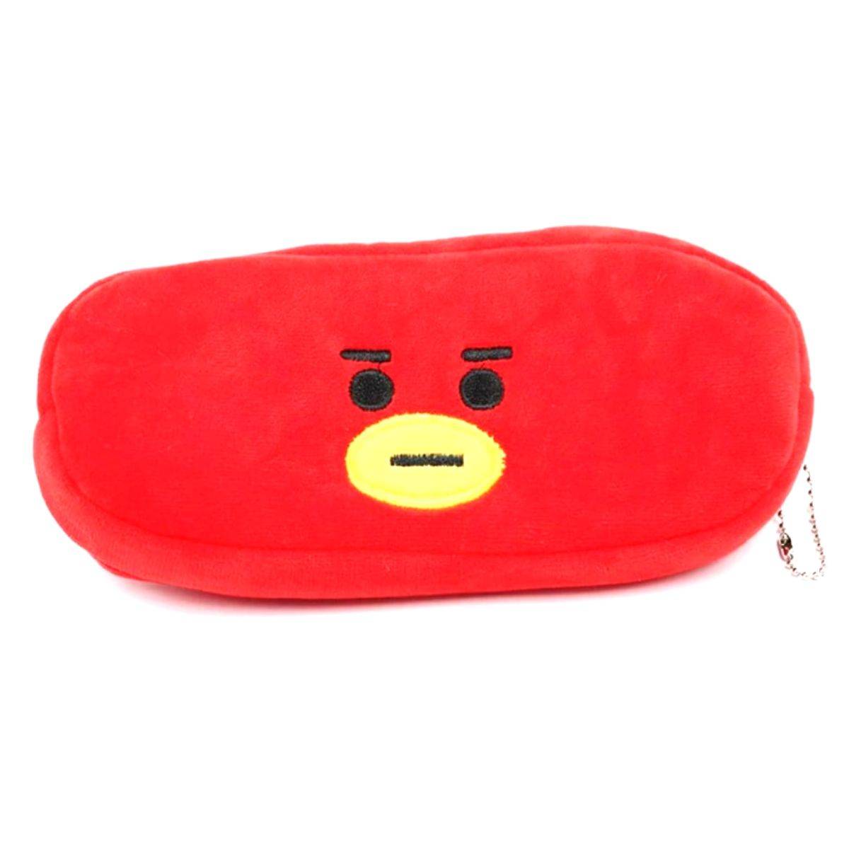 Awestuffs Red Tata Bts Character Pencil Pouch