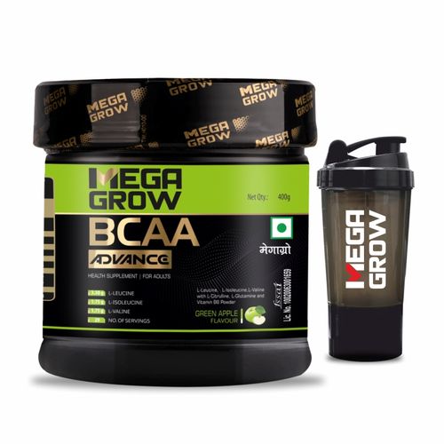 Buy Megagrow BCAA Advance Supplement Powder Zero Sugar With Shaker