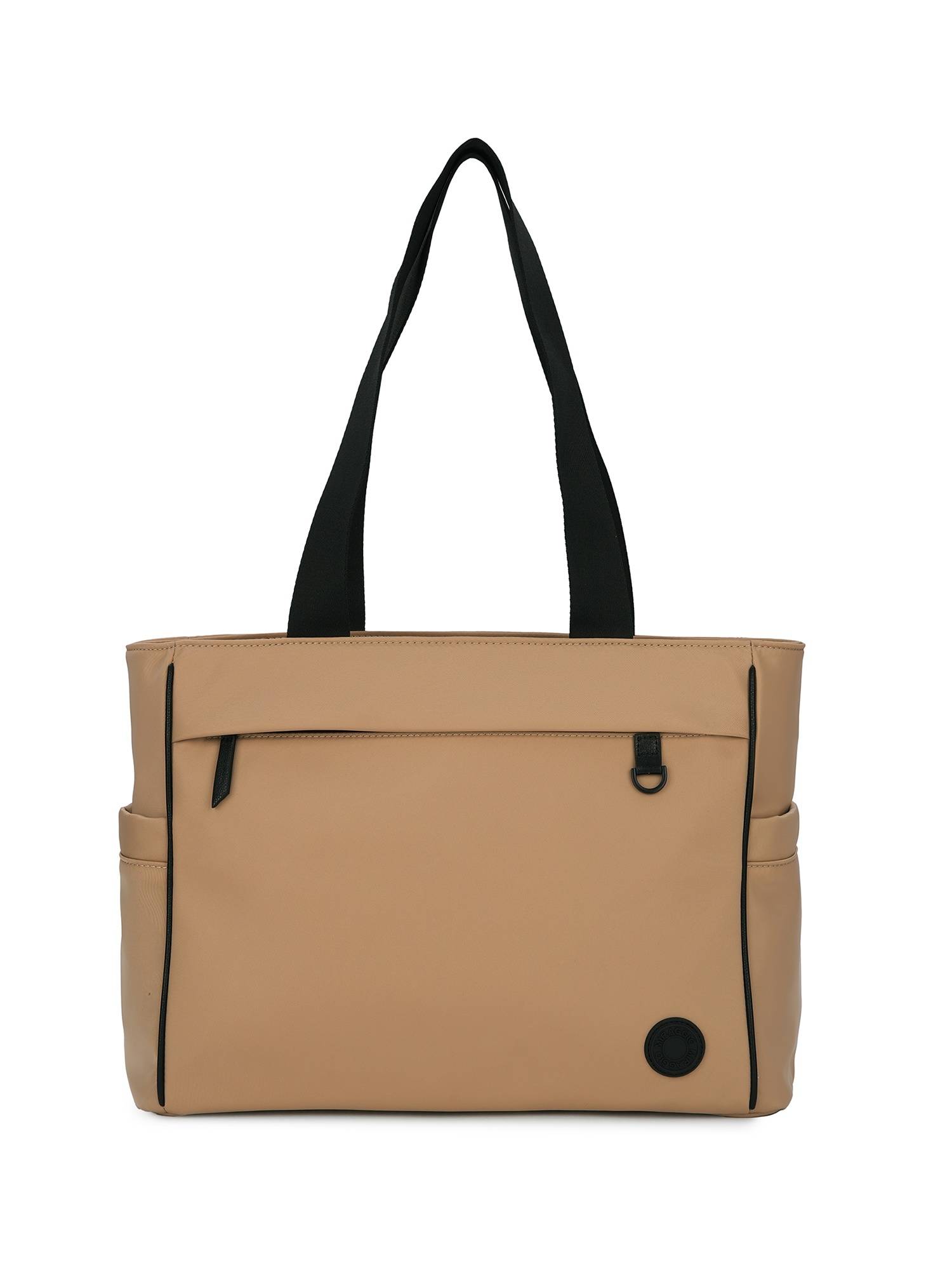 MIRAGGIO Journey 14-Inch Laptop Compartment Tote Bag-Beige (Large)