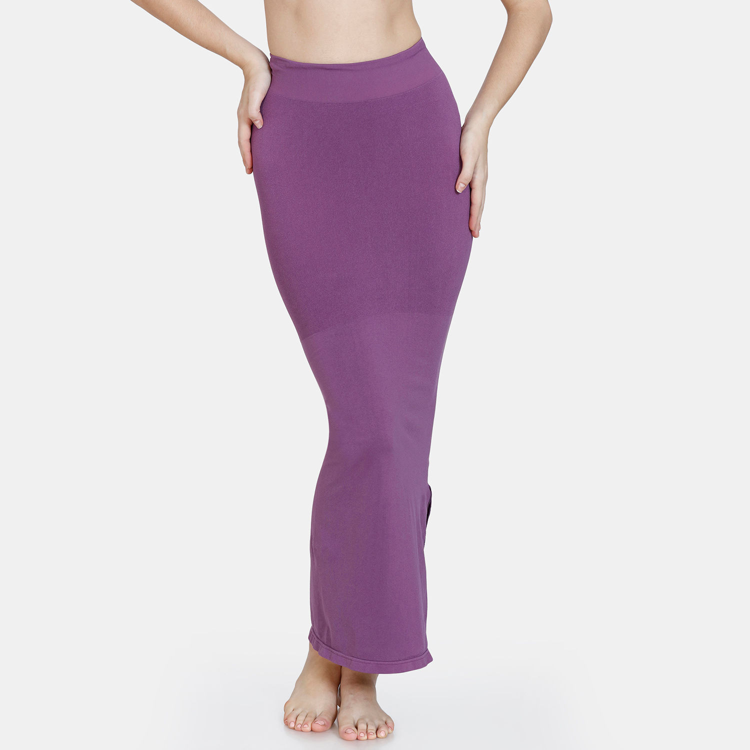 Zivame Seamless All Day Mermaid Saree Shapewear - Purple (M)