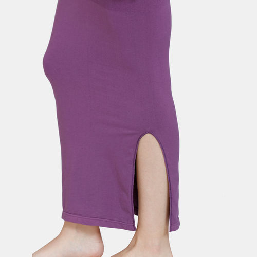 Buy Zivame All Day Seamless Mermaid Saree Shapewear With Removable Drawcord  - Purple at Rs.907 online