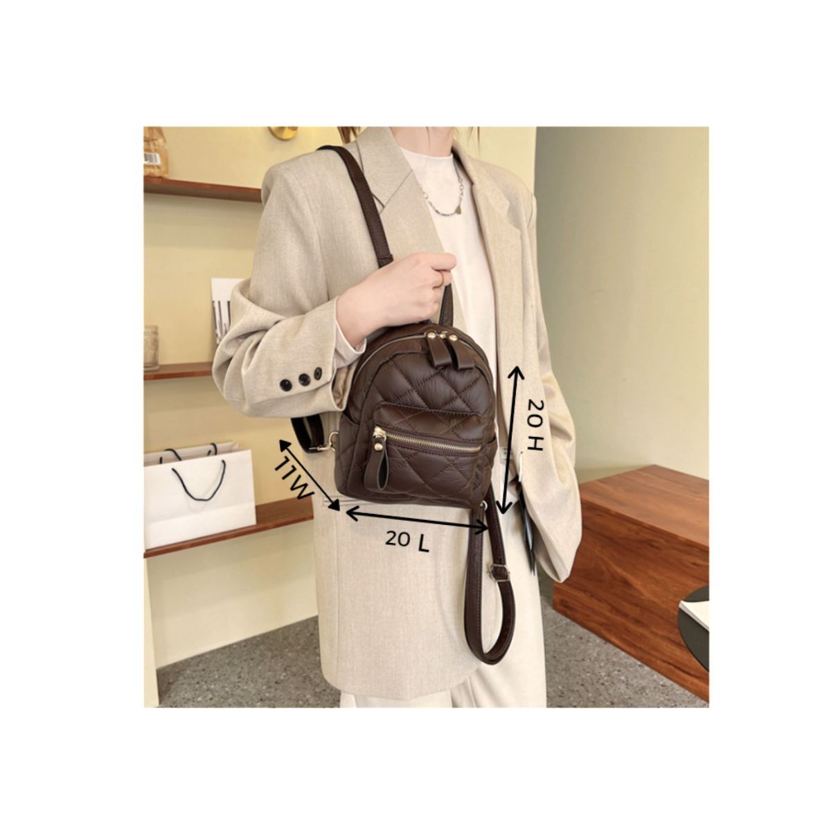 Angeline Dark Brown Casual Backpack Buy Angeline Dark Brown Casual