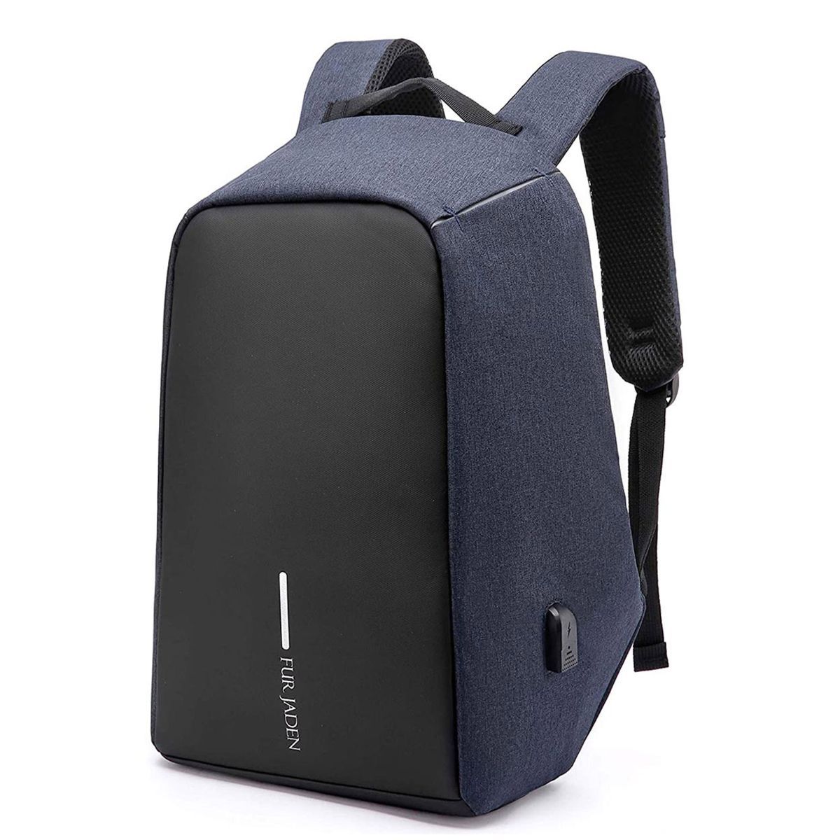 Fur Jaden Anti Theft Backpack 156 Inch Laptop Bag with USB Charging Port  Black