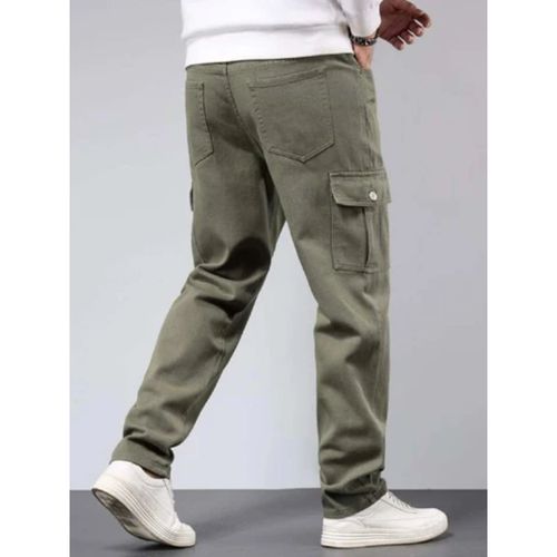 Buy Off Duty India Meadow Green Men Baggy Fit Cargo Green Online