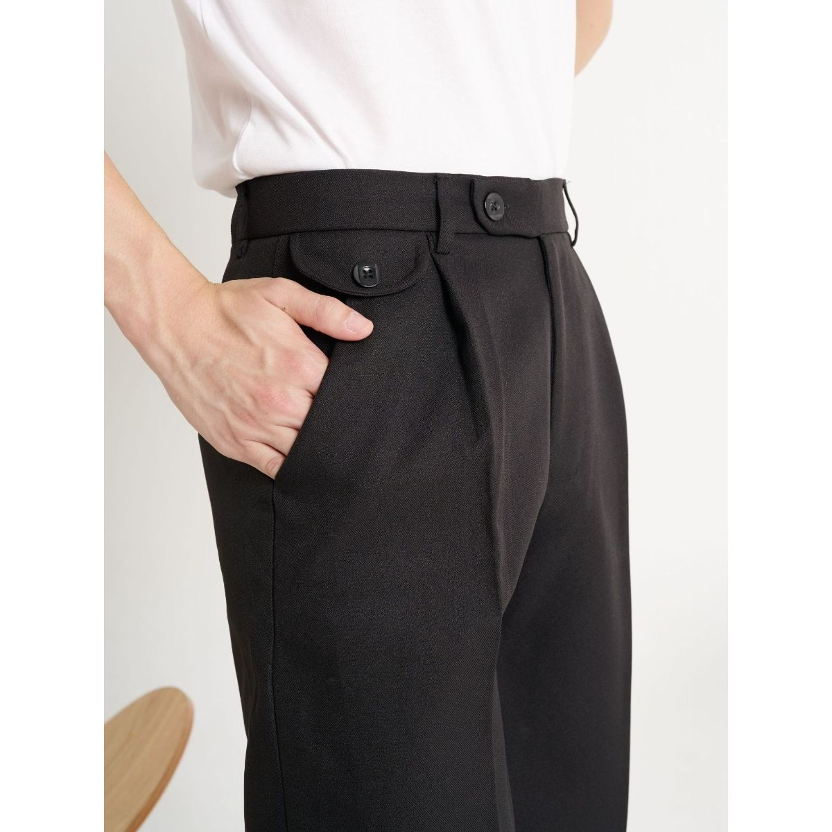 Buy Off Duty India Oh So Wide Korean Men Pants - Black Online