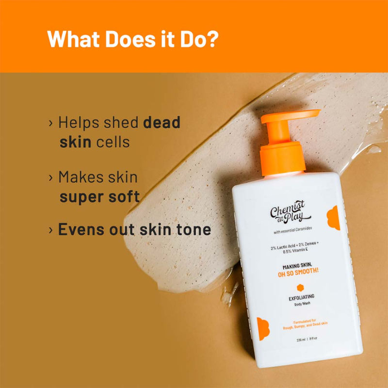 Chemist At Play Exfoliating Body Wash With 4 Lactic Acid & Vitamin E For All Skin Types Buy