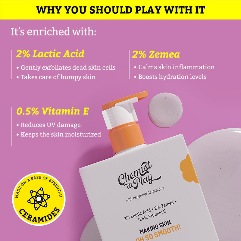 Chemist At Play Exfoliating Body Wash With Ceramides, 2% Lactic Acid ...