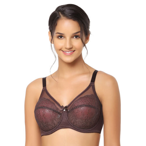 Wacoal Retro Chic Non-Padded Wired Full Coverage Full Support Everyday  Comfort Bra - Brown (40DD)
