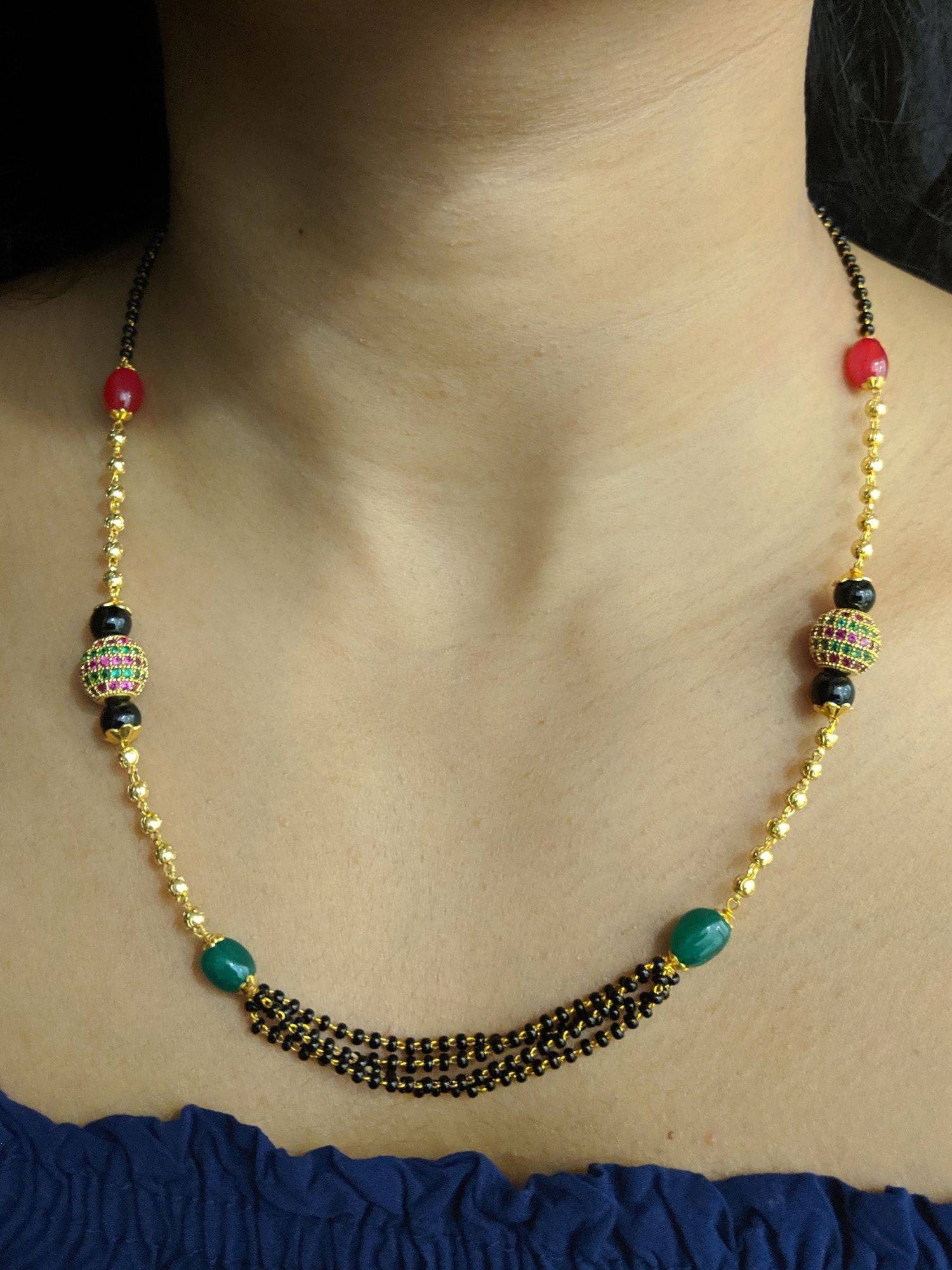 Digital Dress Room Gold Plated Multilayer Mangalsutra