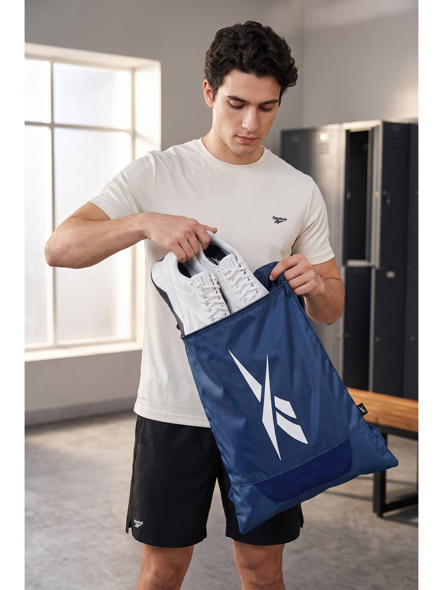 Reebok Blue Polyester Solid 1 Backpack