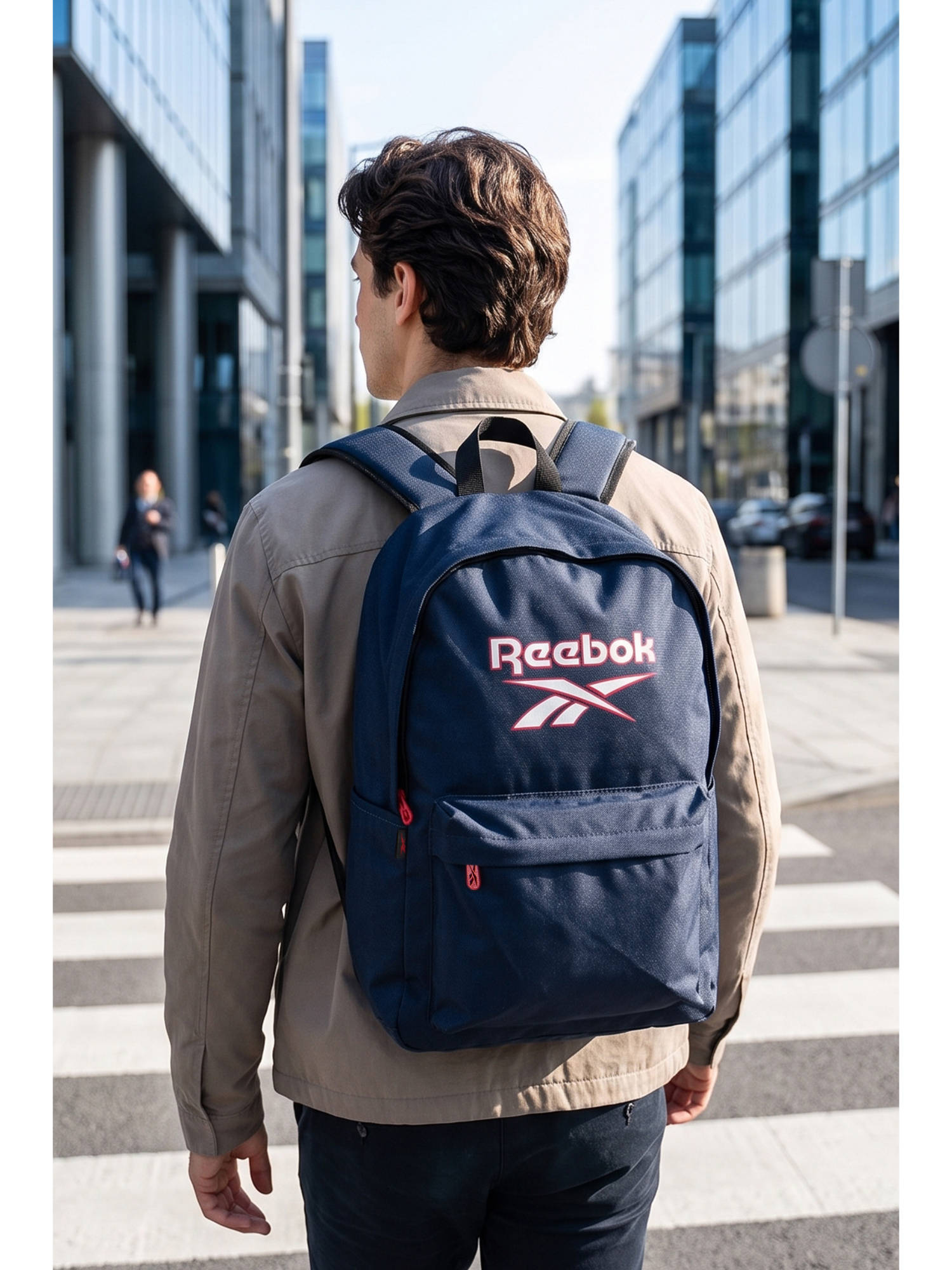 Reebok Navy Blue Polyester Solid 1 Backpack
