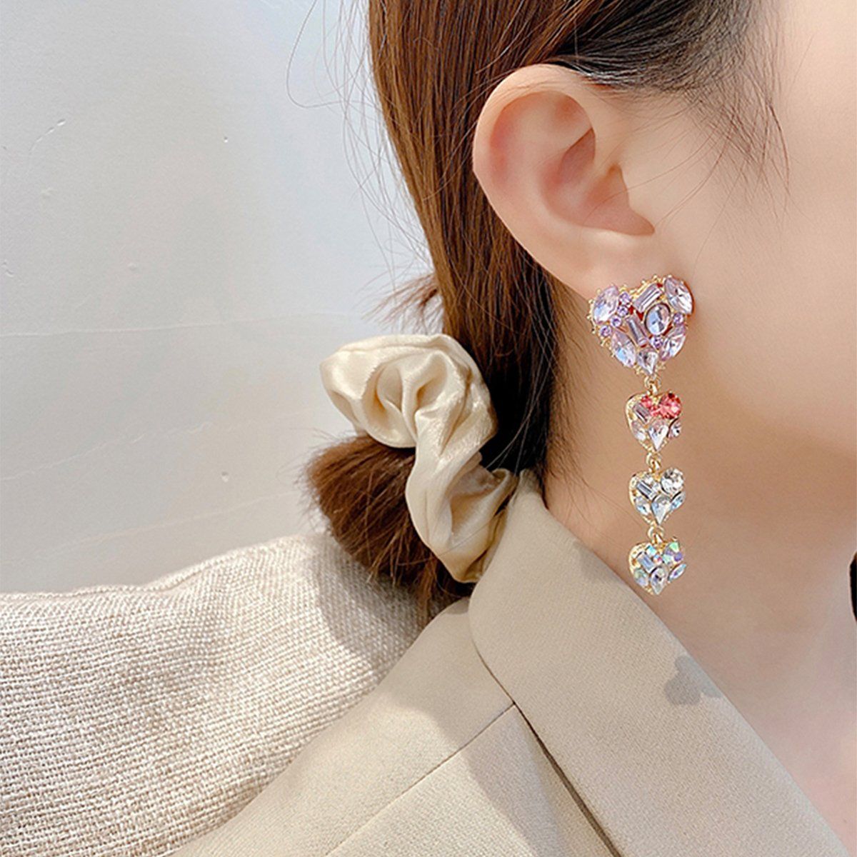 Natural Diamond Tiny Dangle Earring  Abhika Jewels