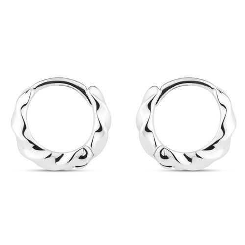 Accessorize London Womens Sterling Silver-plated Simple Twist Hoop Earrings