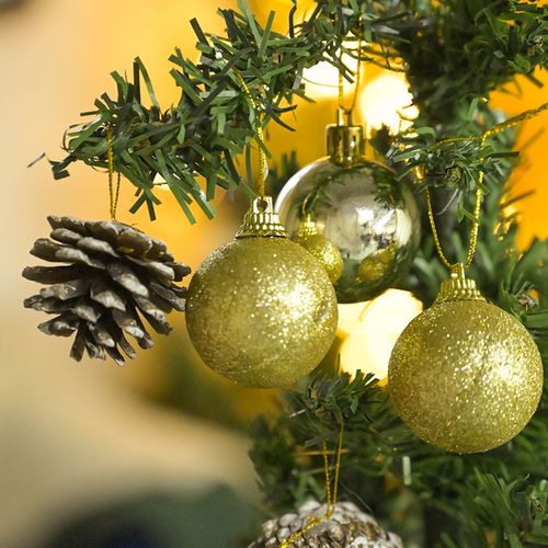 Buy Voncasa 20 Golden Christmas Hanging Ball Christmas Gift Tree