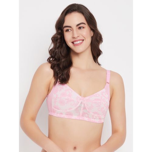 Buy Clovia Lace Non-padded Non-wired Full Figure Printed Bra- Multicolor  (Pack of 3) online