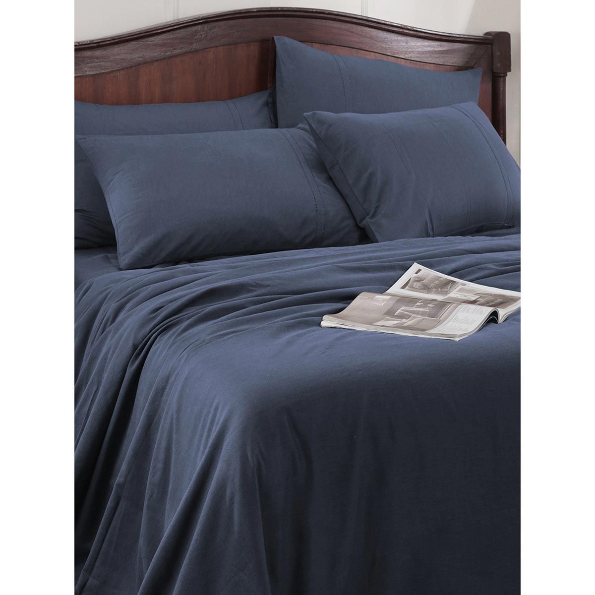 Buy Maspar Cotsmere Emmie Cotton 300 Tc Yarn Dyed Texture Dark Blue