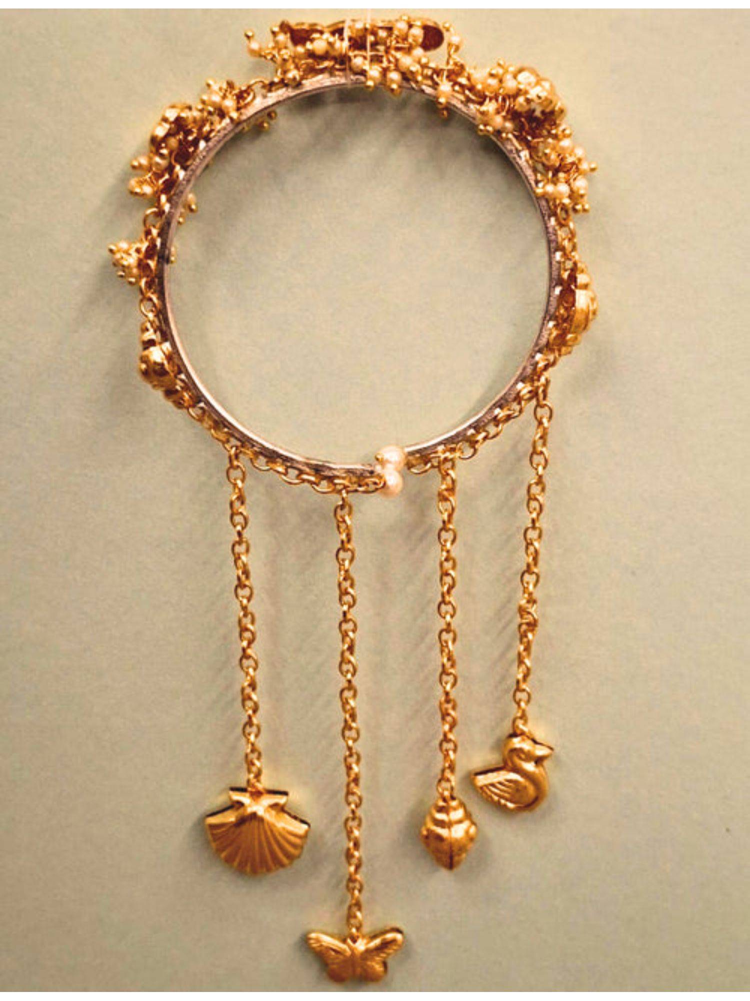 XAGO Mayura Lumba With Peacock Motif and Pearls | Rakhi For Bhabhi By Xago