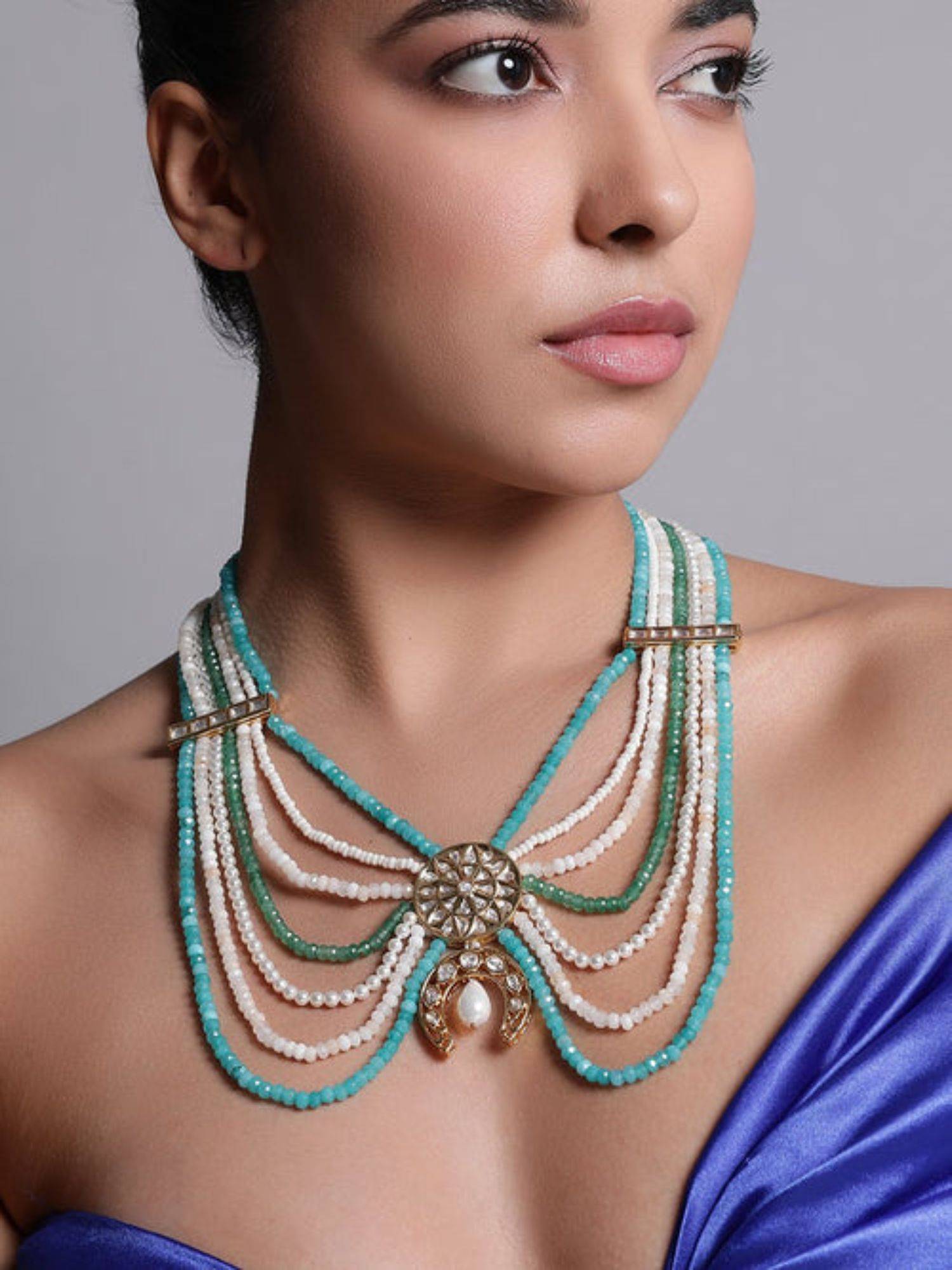 XAGO Le Elysia Kundan And Pearl Necklace Set