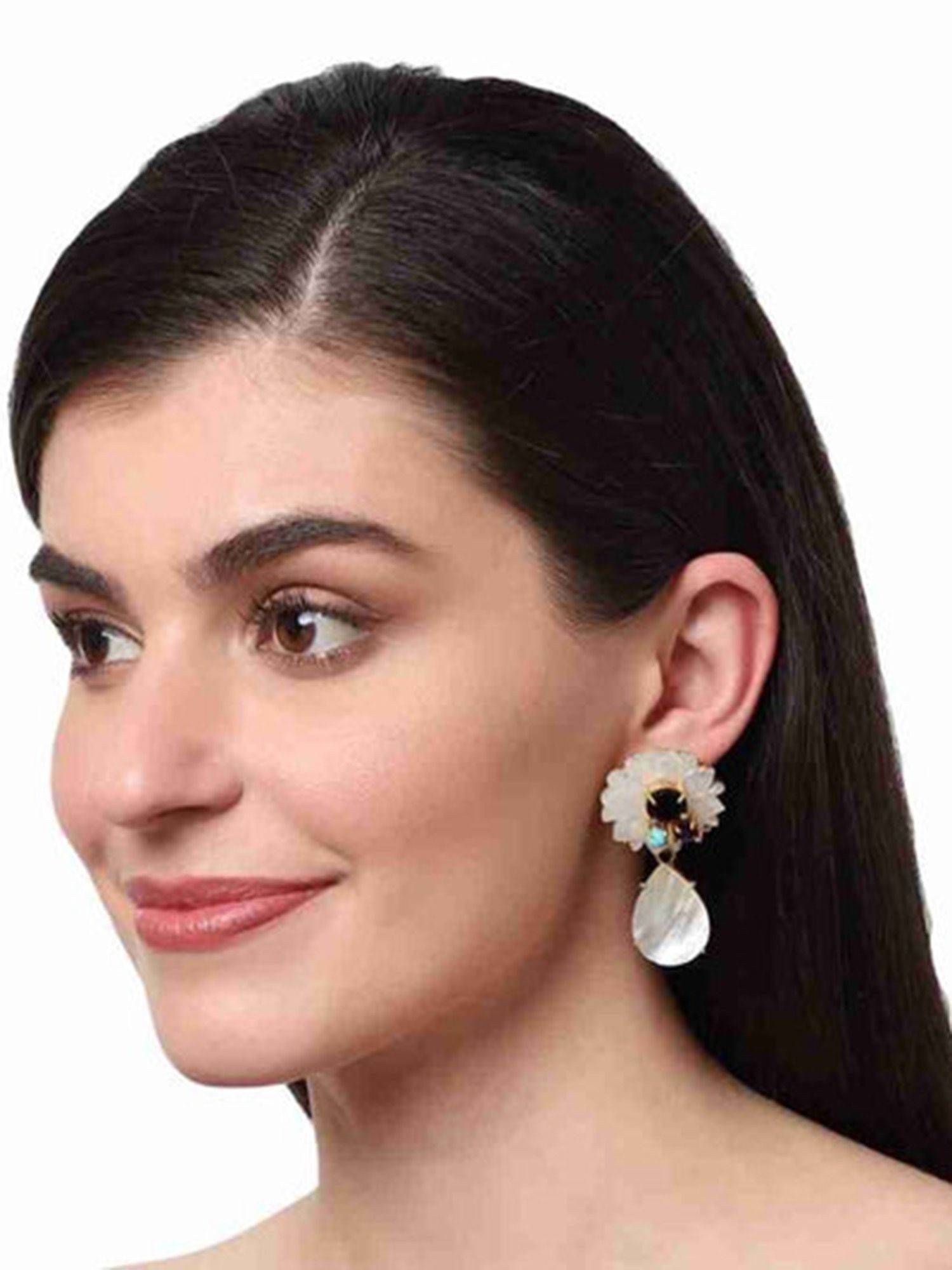 XAGO Freja Mother Of Pearl, Amethyst and Black Onyx Convert Earrings