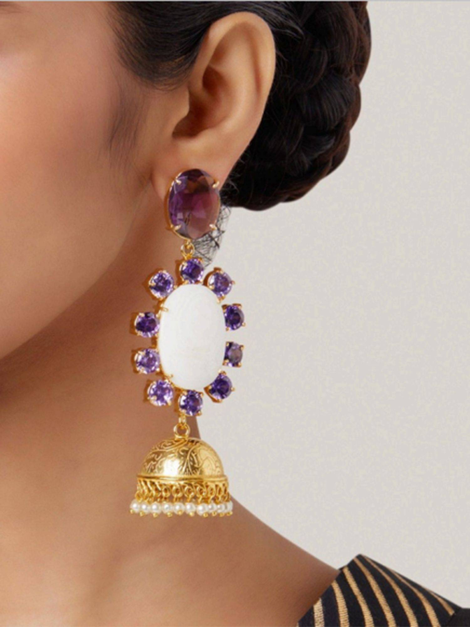 XAGO Le Maya Purple and Amethyst Convert Earring