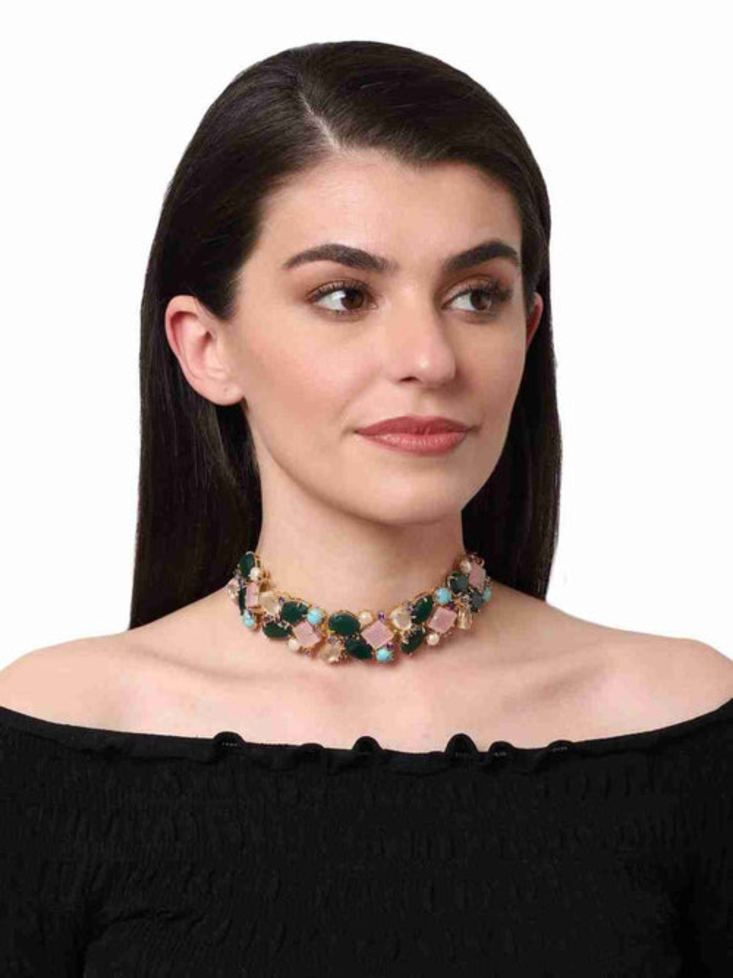 XAGO Rebina Rose Quartz Necklace