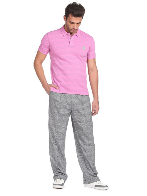 Mens Polo Pink Polo Pajama Pants Buy POLO Men Pink Ribbed Collar