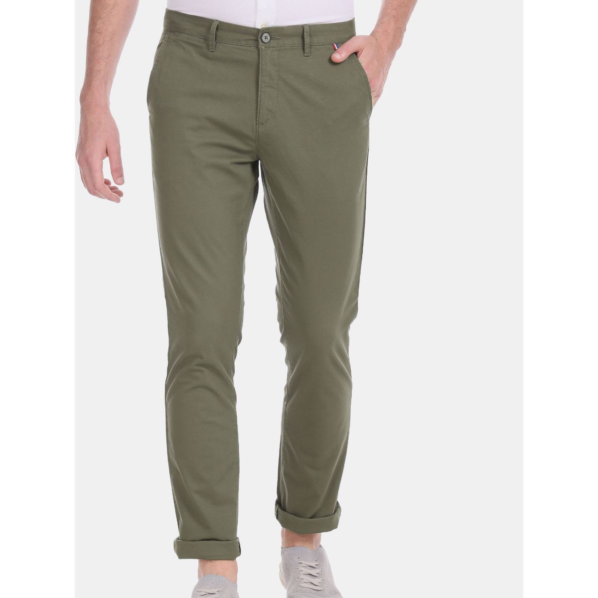 Buy U.S. Polo Assn. Men Tapered Fit Chinos Cotton Trousers - Trousers for  Men 22181344 | Myntra