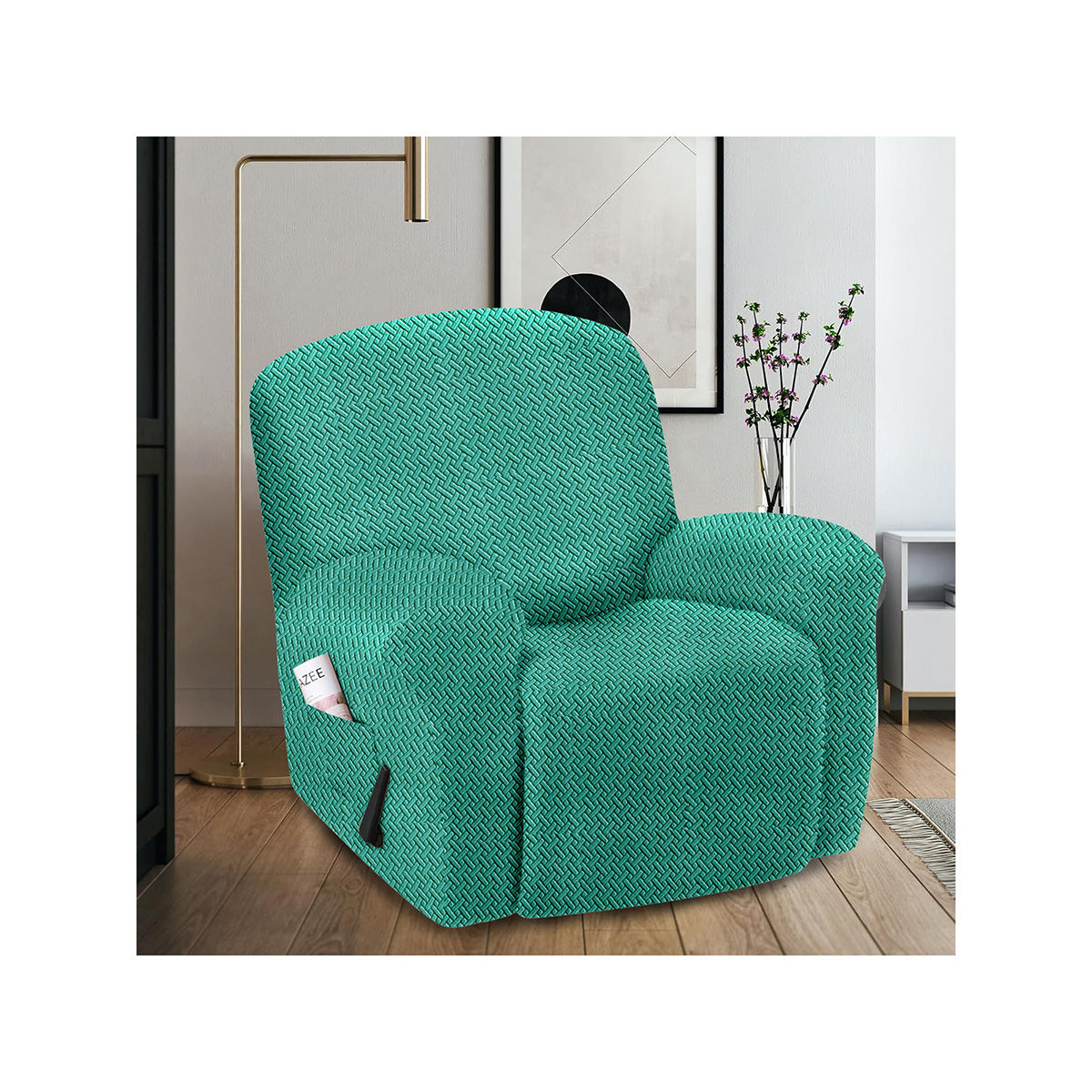 Cortina Elastic Stretchable Jacquard Recliner Cover (1 Seater) - Main Image