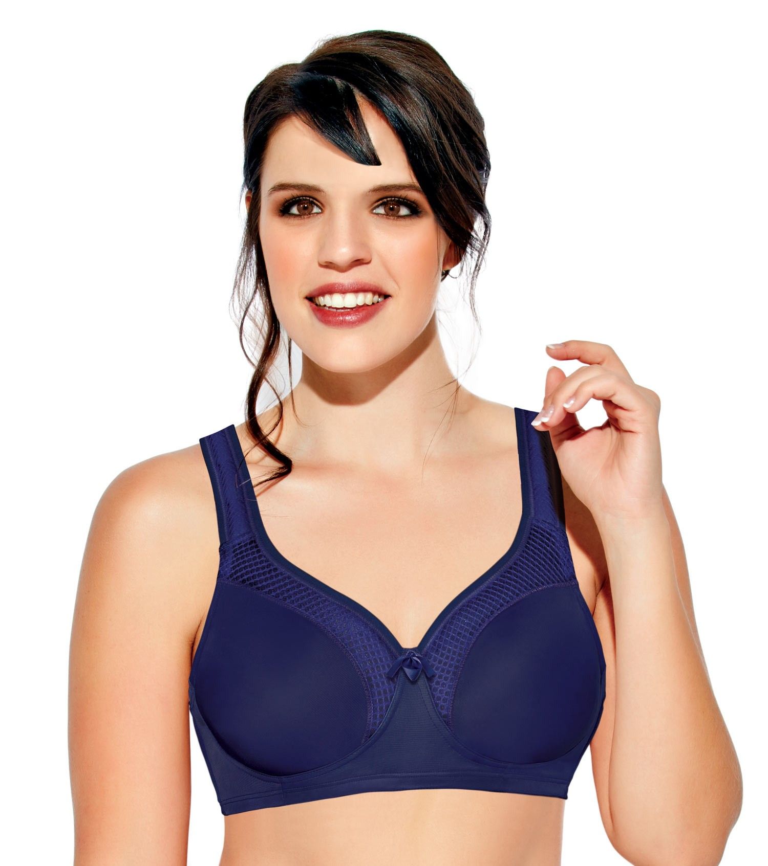 Enamor F036 Smooth Minimizer Full Support Bra - Non-Padded Wirefree Full  Coverage - Navy Blue - F036