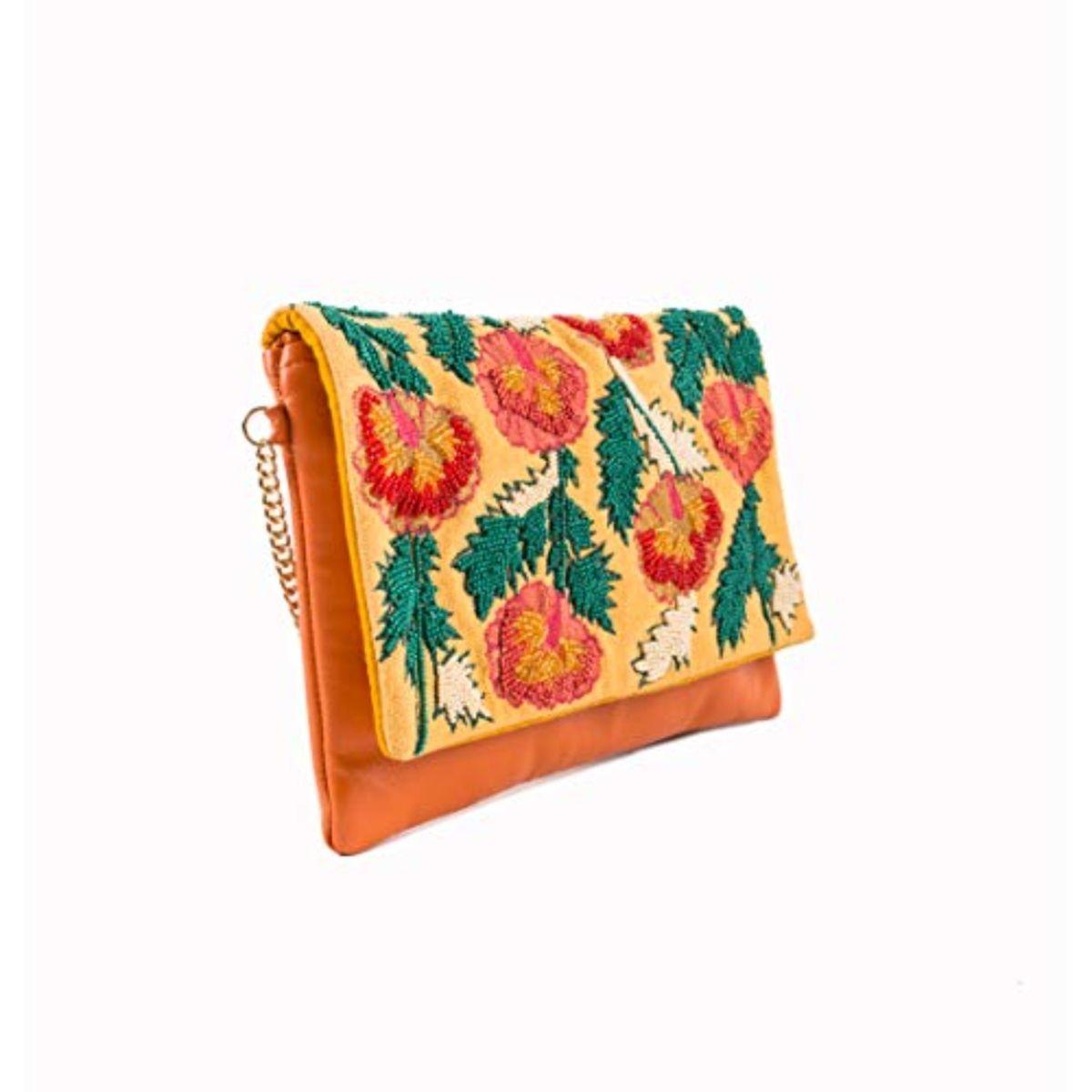Buy Chumbak Bunched Sheen Beaded Sling Bag Online