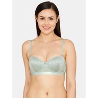 Buy Zivame New Romance Padded Non Wired 3-4th Coverage Lace Bra - Beet Red  Online
