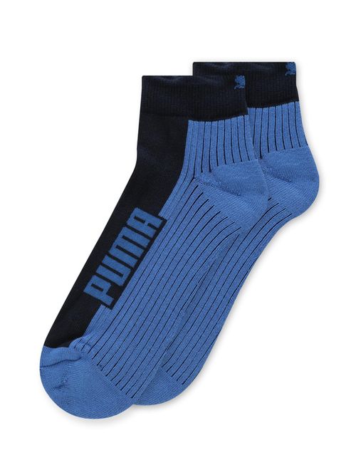 Puma Cusioned Quarter 2p Unisex Blue Socks (Set of 2) (37/40)