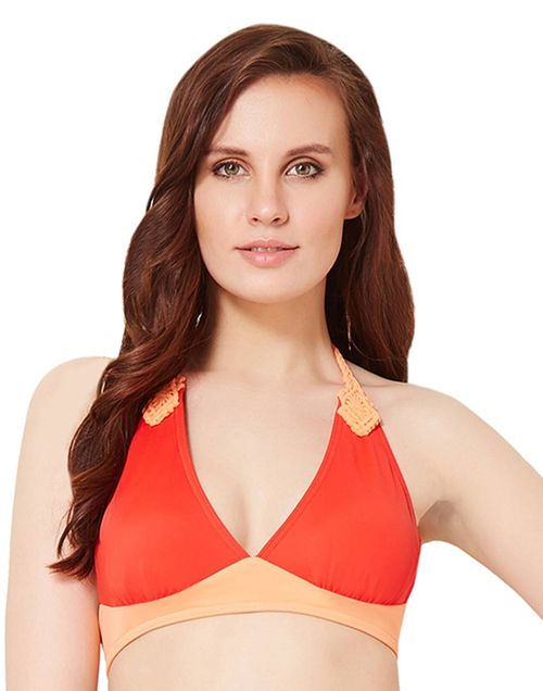 Buy Amante Red Padded Halter Bikini Top Swimwear Online