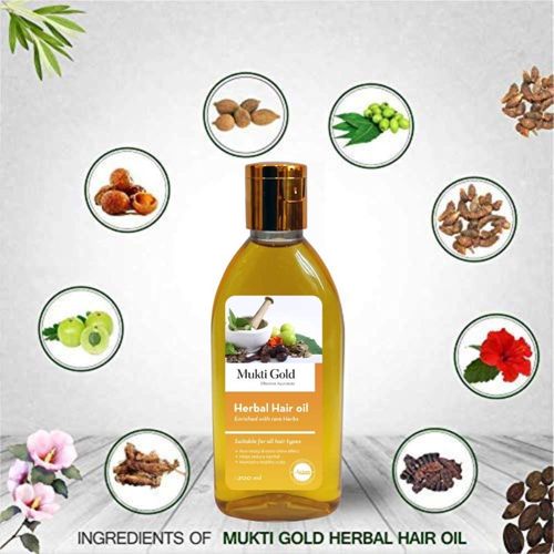 Mukti Gold Herbal Hair Oil Enriched With Rare Herbs - Pack of 2: Buy Mukti  Gold Herbal Hair Oil Enriched With Rare Herbs - Pack of 2 Online at Best Price  in India | NykaaMan