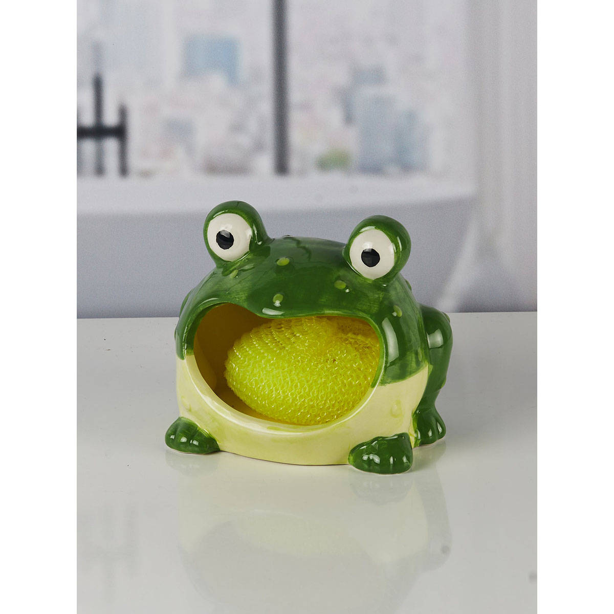 Kookee Ceramic Soap Holder Dish-Set of 1 Bathroom Accessories for Home-Green