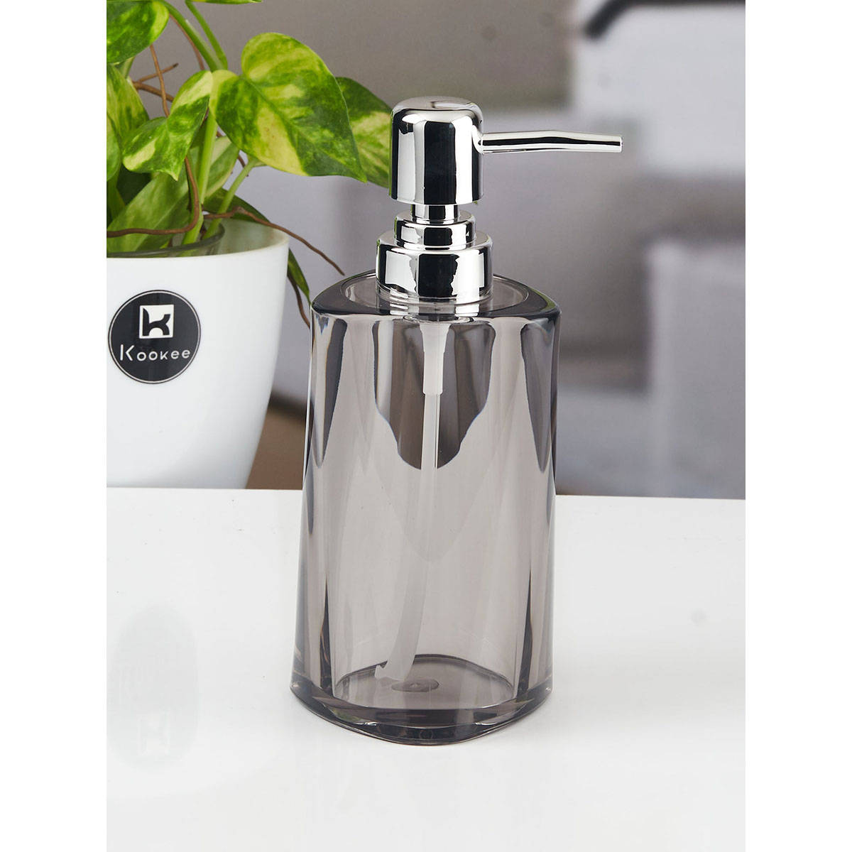 Kookee Acrylic Soap Dispenser for Bathroom handwash -Grey