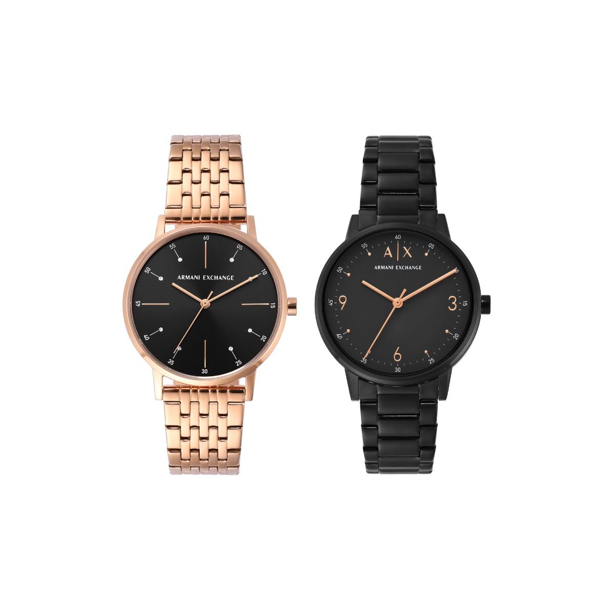 ARMANI EXCHANGE Black Watch Set Ax7143Set: Buy ARMANI EXCHANGE Black Watch  Set Ax7143Set Online at Best Price in India | Nykaa