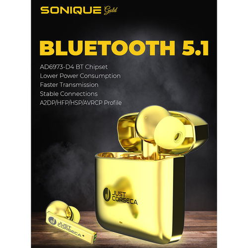Corseca Sonique Wireless Powerbuds -Gold