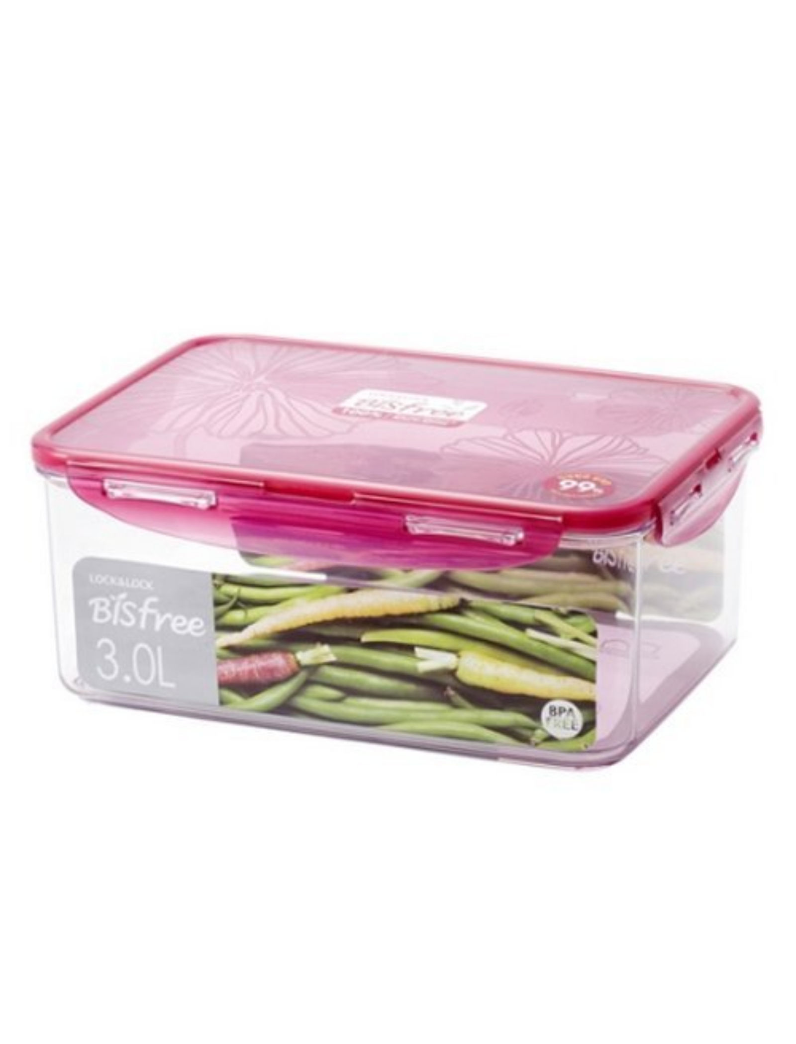 Lock & Lock Bisfree Rectangular Stackable Tritan Container, 3 Litres