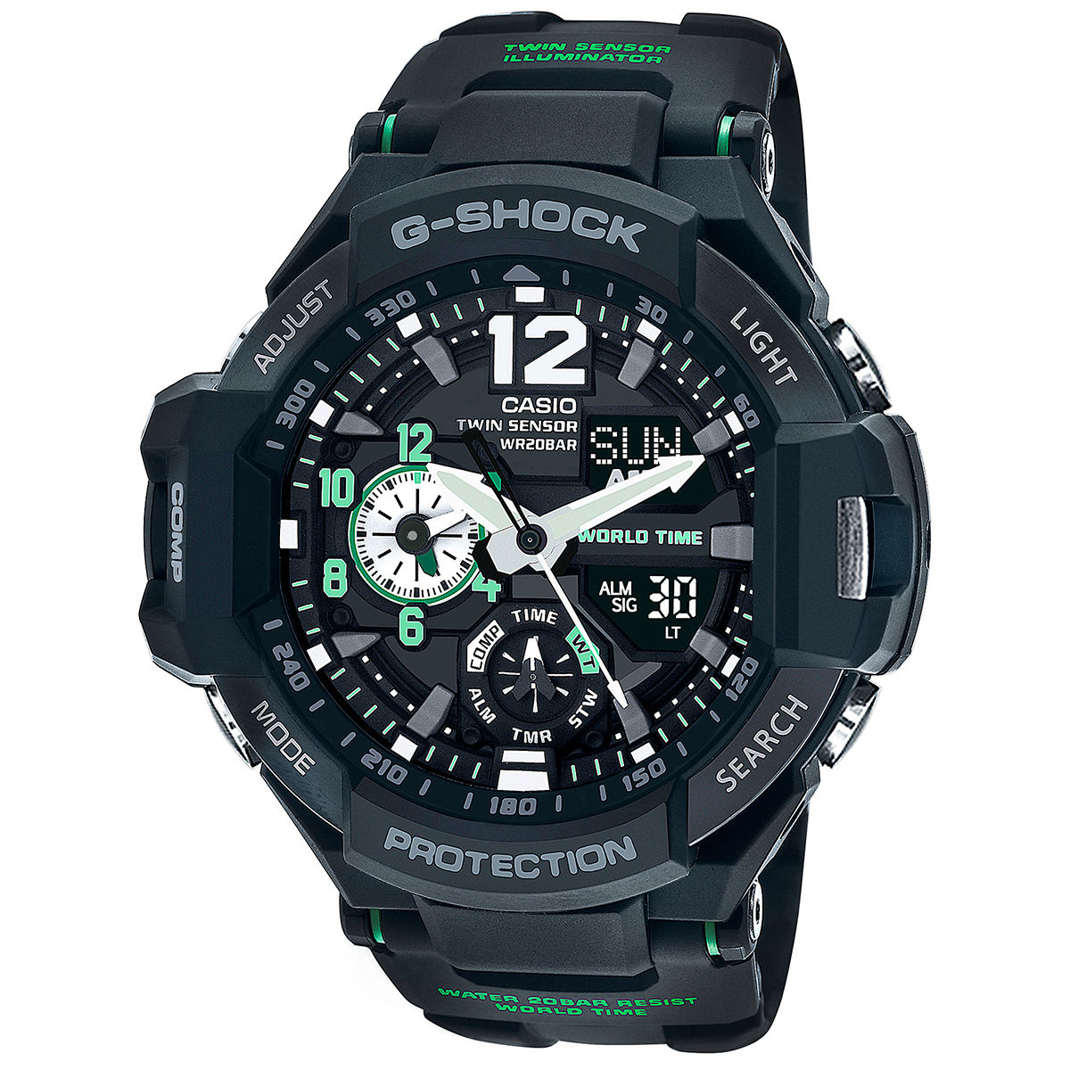 Casio G595 G-Shock Gravitymaster ( GA-1100-1A3DR ) Analog-Digital Watch - For Men