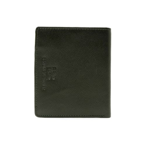 Louis Stitch Seaweed Black Italian Saffiano Leather Wallet with