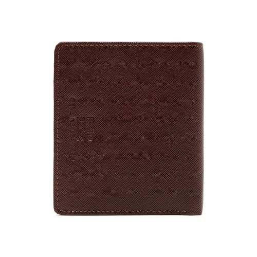 Louis Stitch Rosewood Italian Saffiano Leather Wallet with
