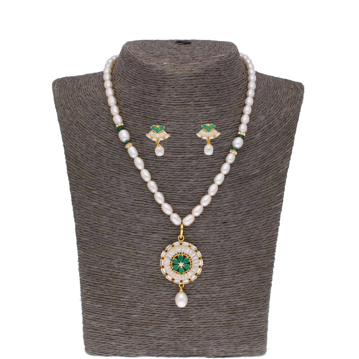 Sri Jagdamba Pearls Theertha Pearl Necklace Set