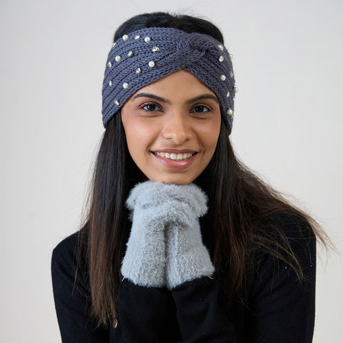 Buy ToniQ Grey Head Band Gloves (Set of 2) Online
